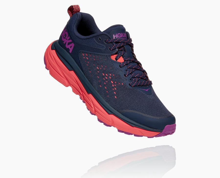 Trail Shoes Womens - Hoka One One Challenger ATR 6 - Navy - DLQUYOB-74